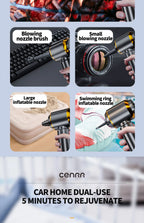 CENRR™ 998000PA Premium Car Vacuum Cleaner – Powerful, Cordless & Multi-Functional Cleaning