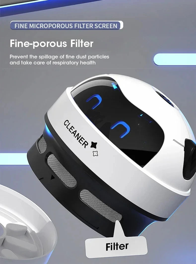Mini Desktop Robot Vacuum Cleaner – USB Rechargeable Desk & Keyboard Cleaner