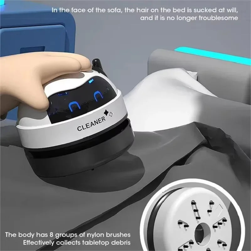 Mini Desktop Robot Vacuum Cleaner – USB Rechargeable Desk & Keyboard Cleaner