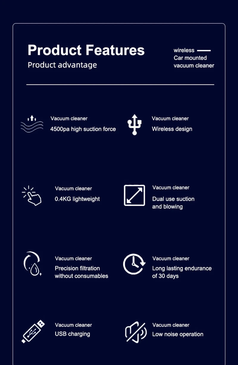 SmartHero™ TurboVac 120W – Cordless Mini Vacuum Cleaner