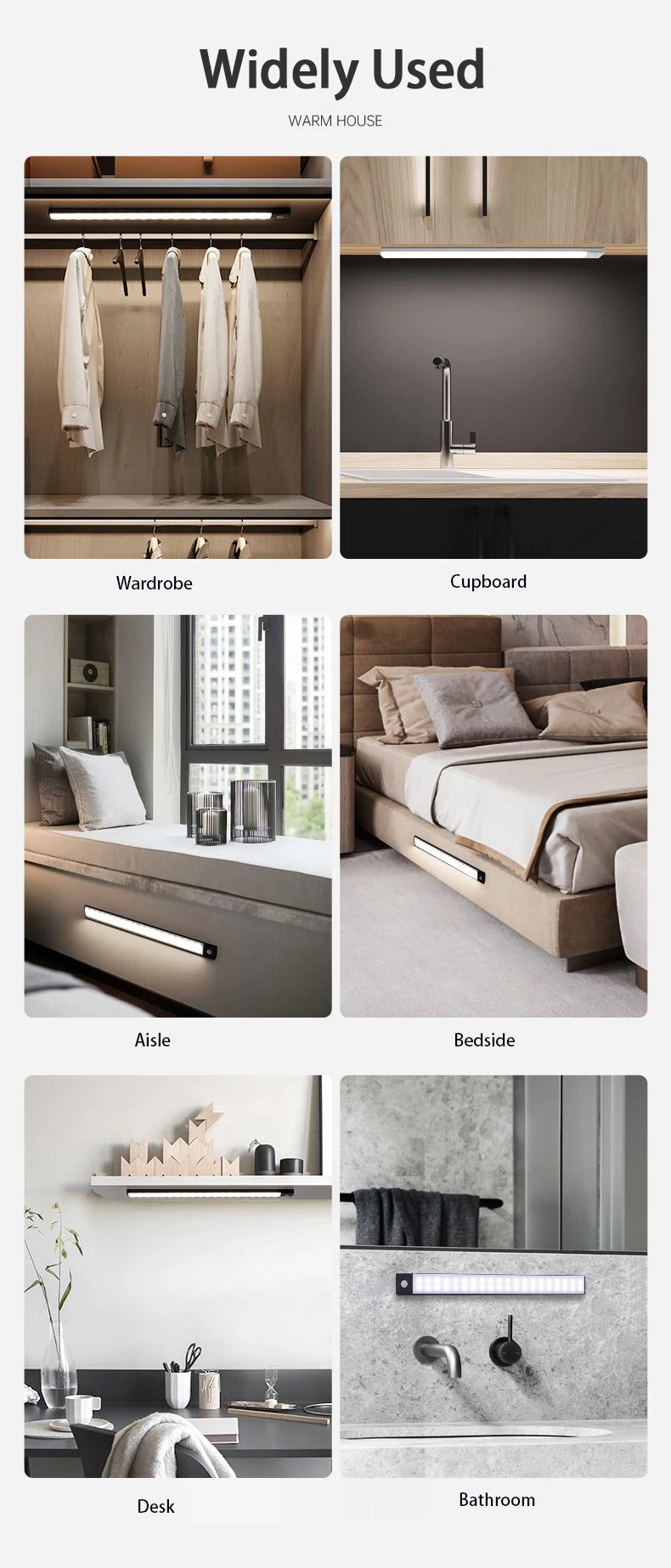 Ultra-Thin Motion Sensor LED Cabinet Light