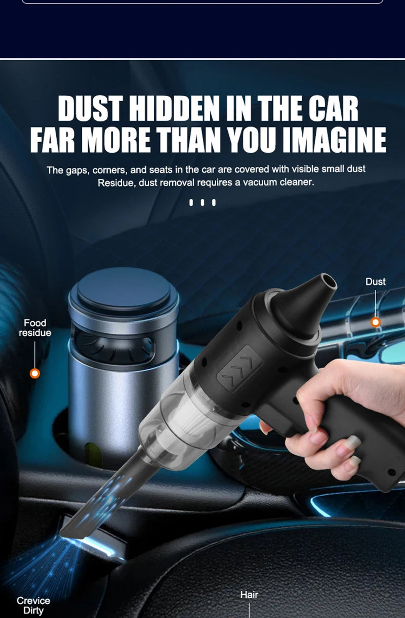 SmartHero™ TurboVac 120W – Cordless Mini Vacuum Cleaner