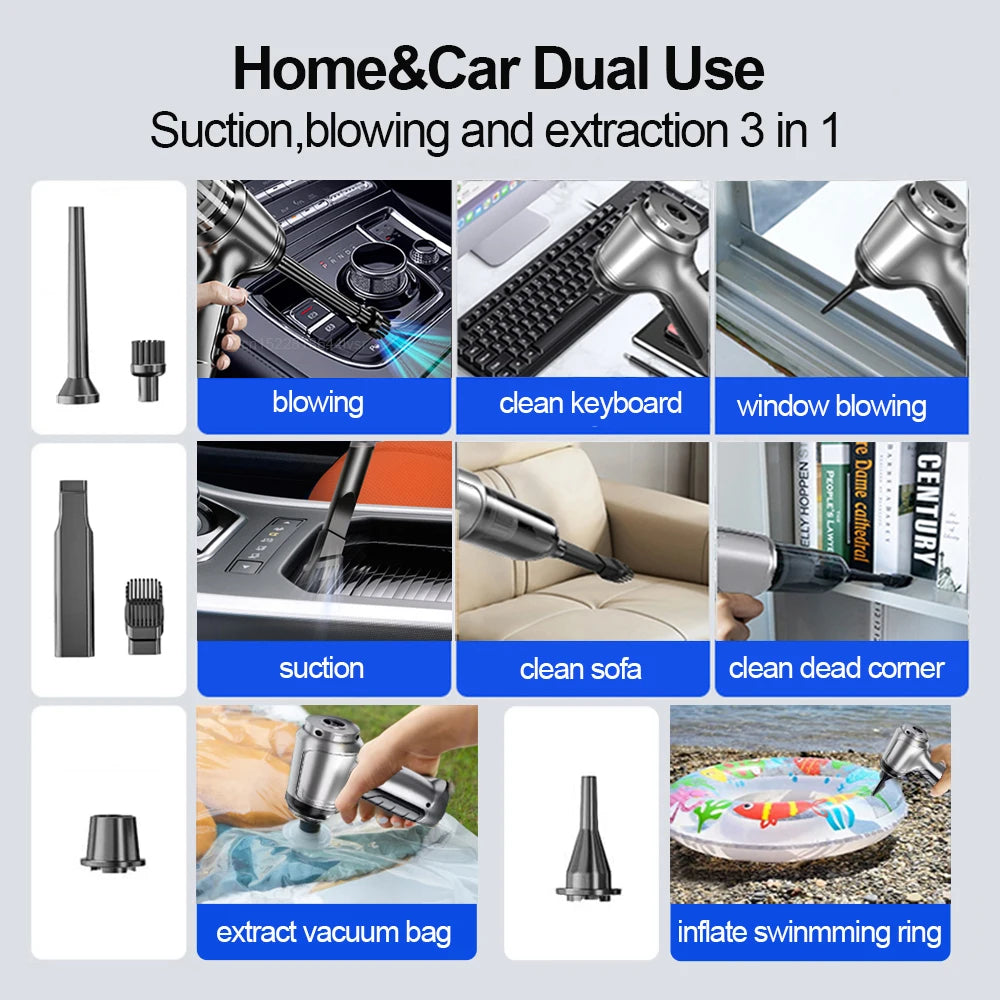 PowerClean™ PRO – 95000PA Premium Car & Home Vacuum