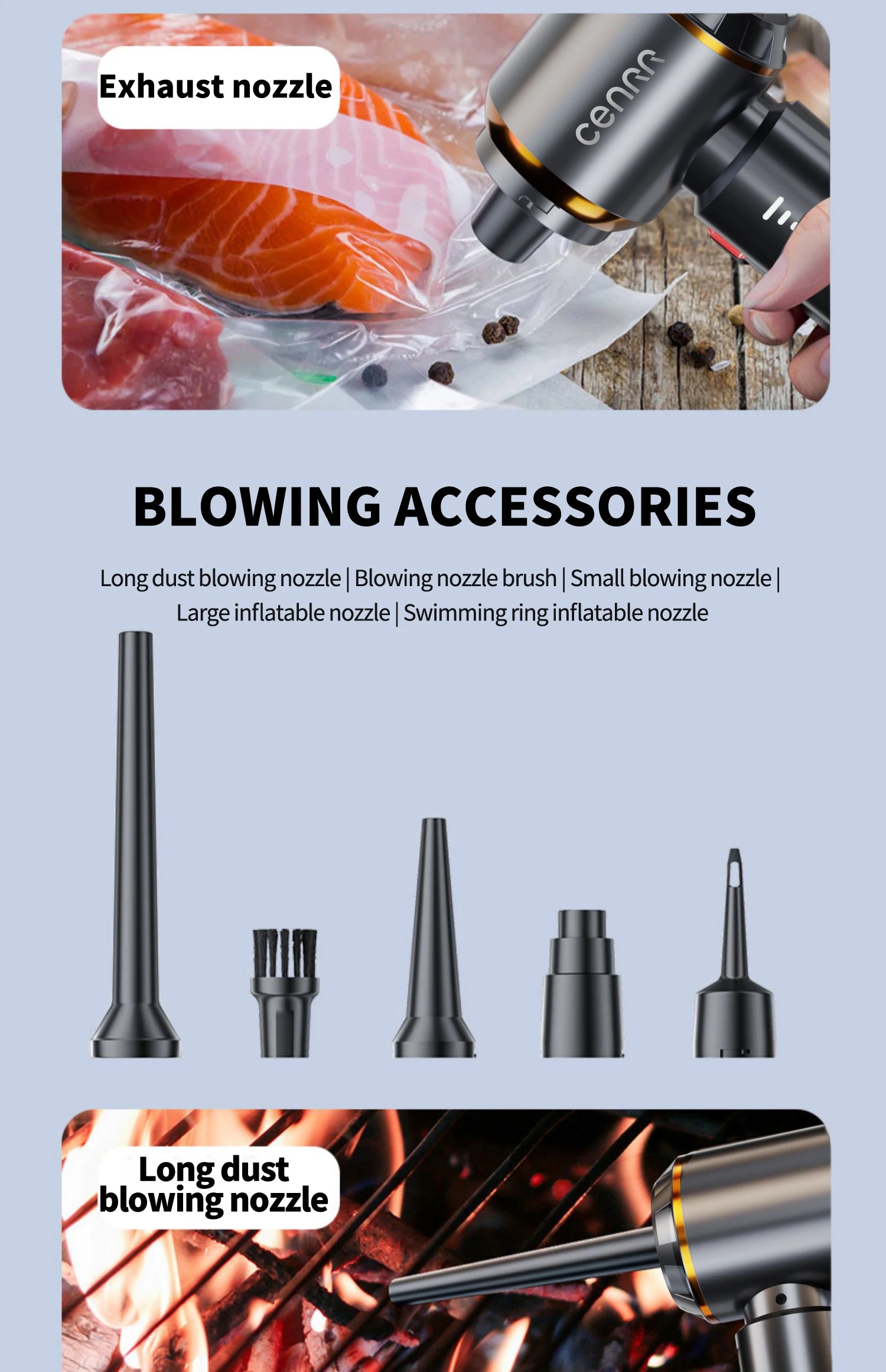 CENRR™ 998000PA Premium Car Vacuum Cleaner – Powerful, Cordless & Multi-Functional Cleaning